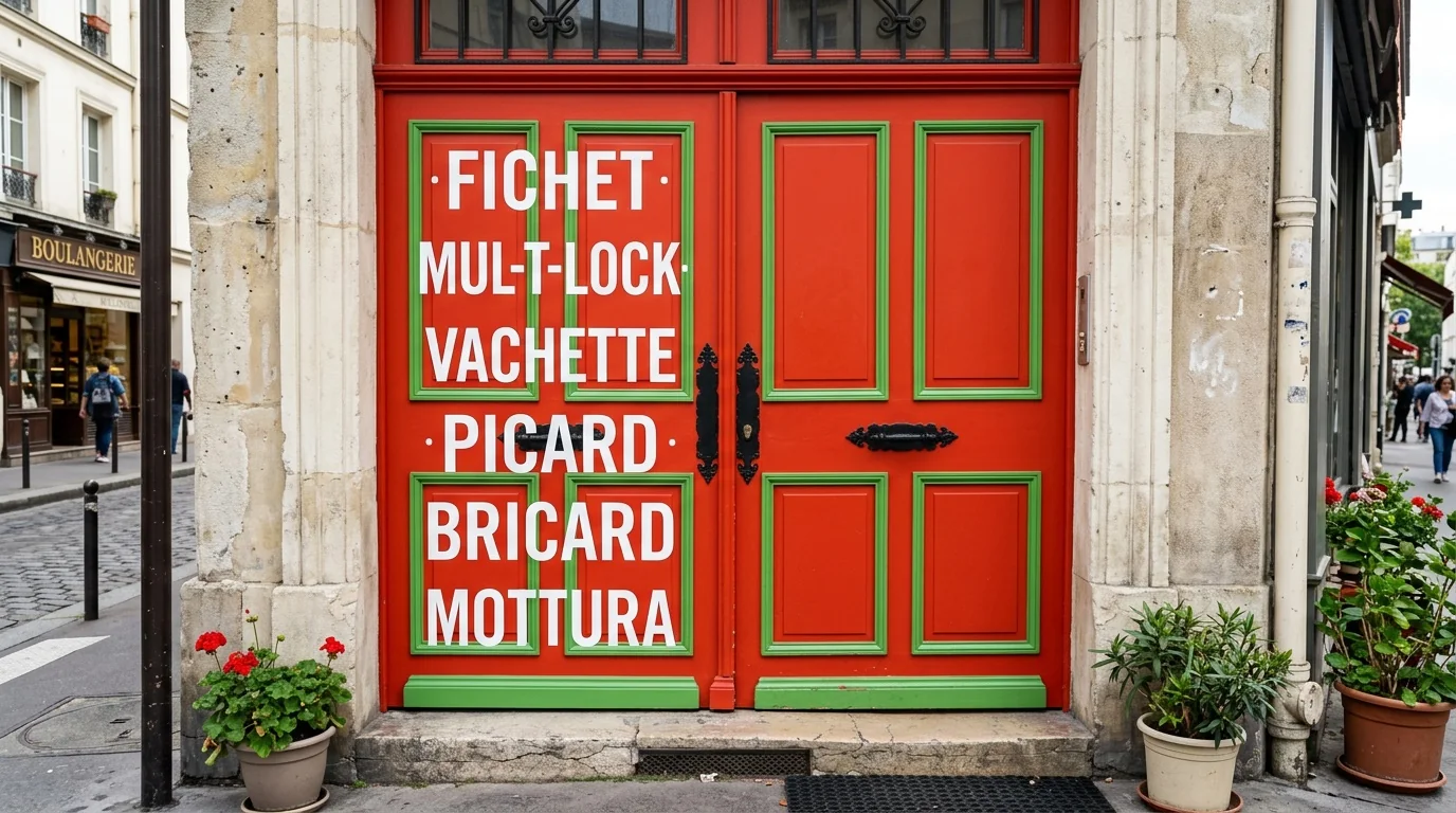 Installateur agréé · double-porte avec plaque des marques posées